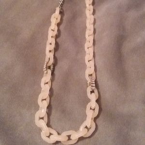 Long Pink Chain Necklace